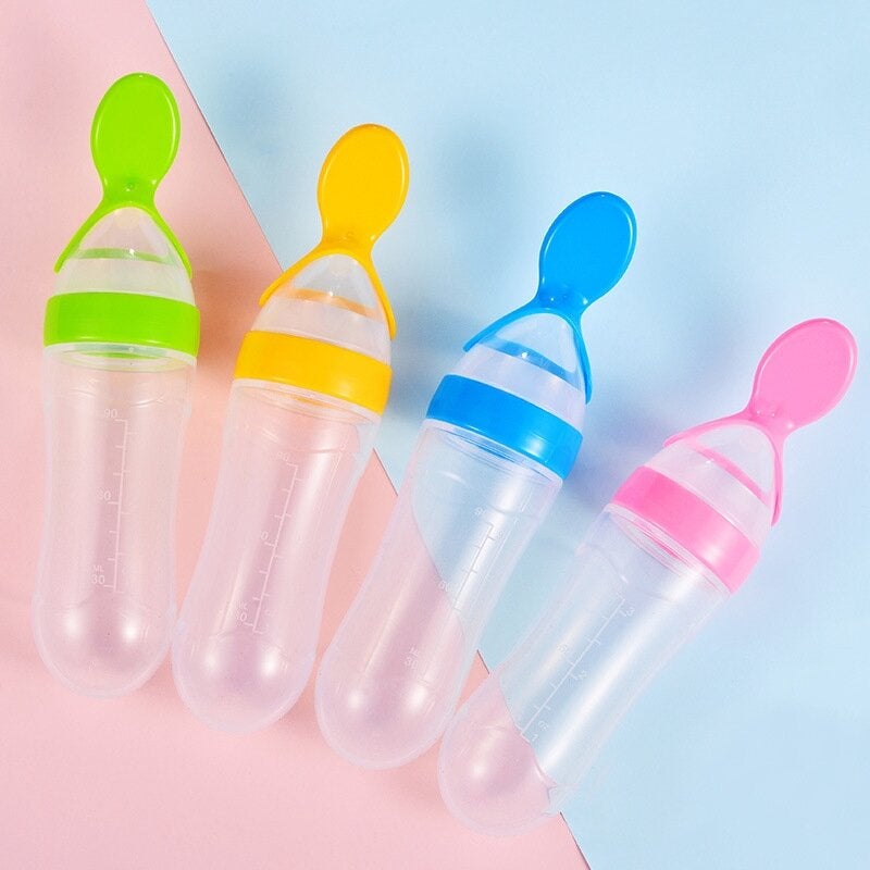 Baby Feeding Bottle with Spoon