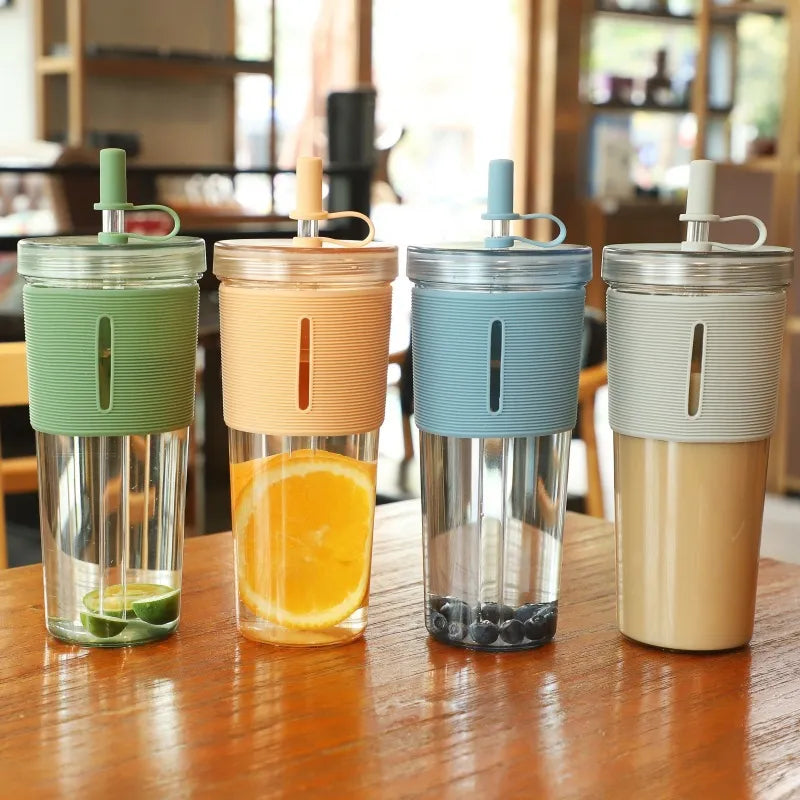 Portable Double Layer Plastic Cup